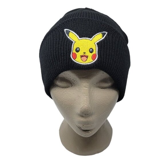 Pokemon Pikachu Teen Adult Winter Beanie Pompom NWT Bioworld - Picture 1 of 5